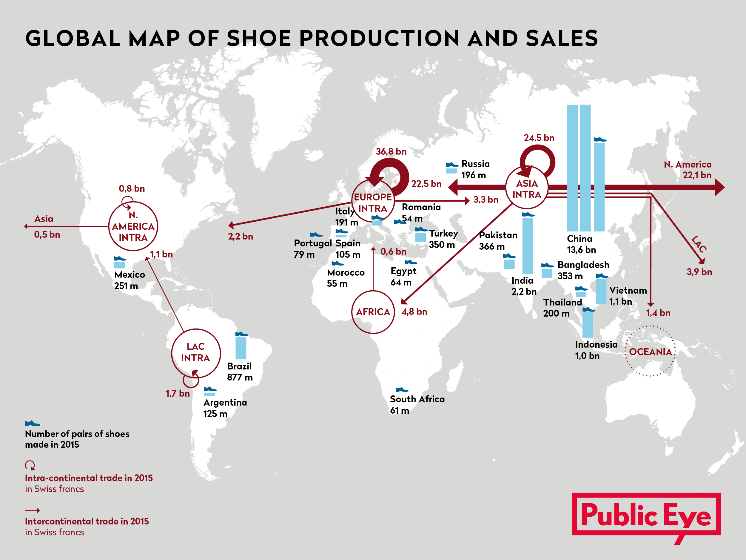 Global Map of Shoe Production and Sales @Public Eye